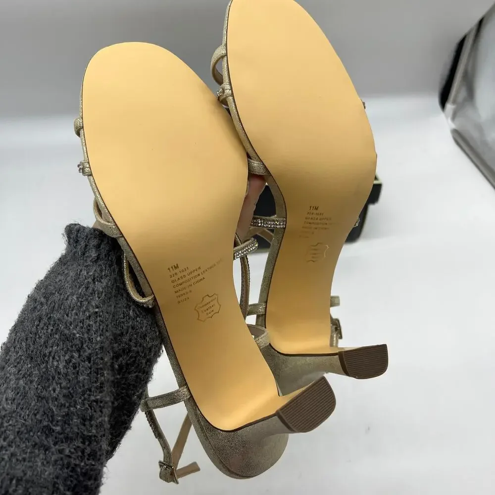 I. Miller Womens Andria Heeled Sandals Gold Size 11M